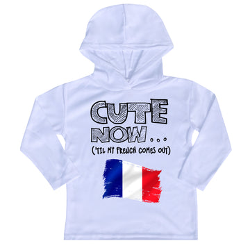 ('Til My French Comes Out) Toddler Long Sleeve Hooded T-shirt