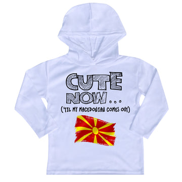 ('Til My Macedonian Comes Out) Toddler Long Sleeve Hooded T-shirt