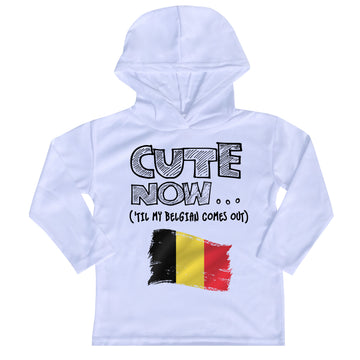 ('Til My Belgian Comes Out) Toddler Long Sleeve Hooded T-shirt
