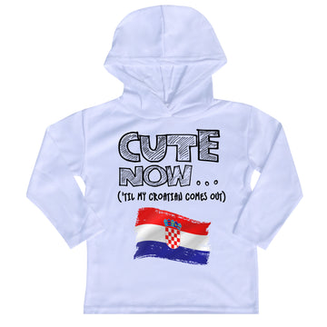 ('Til My Croatian Comes Out) Toddler Long Sleeve Hooded T-shirt