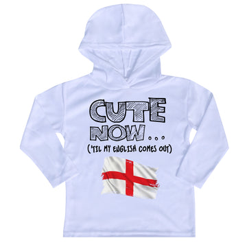 ('Til My English Comes Out) Toddler Long Sleeve Hooded T-shirt