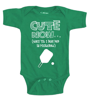 (Wait 'Til I Beat Dad in Pickleball) Bodysuit