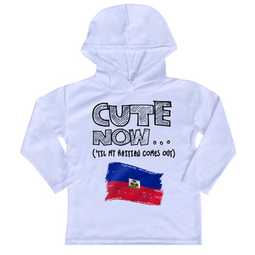 ('Til My Haitian Comes Out) Toddler Long Sleeve Hooded T-shirt
