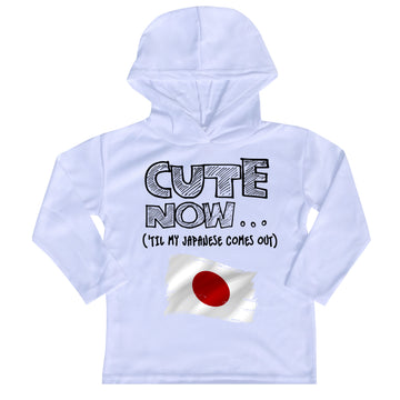 ('Til My Japanese Comes Out) Toddler Long Sleeve Hooded T-shirt