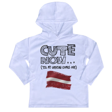 ('Til My Latvian Comes Out) Toddler Long Sleeve Hooded T-shirt