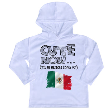 ('Til My Mexican Comes Out) Toddler Long Sleeve Hooded T-shirt