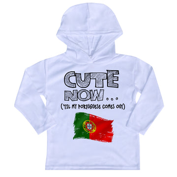 ('Til My Portuguese Comes Out) Toddler Long Sleeve Hooded T-shirt