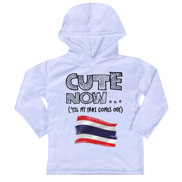 ('Til My Thai Comes Out) Toddler Long Sleeve Hooded T-shirt